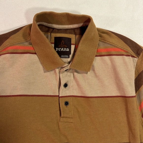 Prana Great Condition Stripe Polo - Tan/Brown/orange
Polo! Size Large - Picture 2 of 4